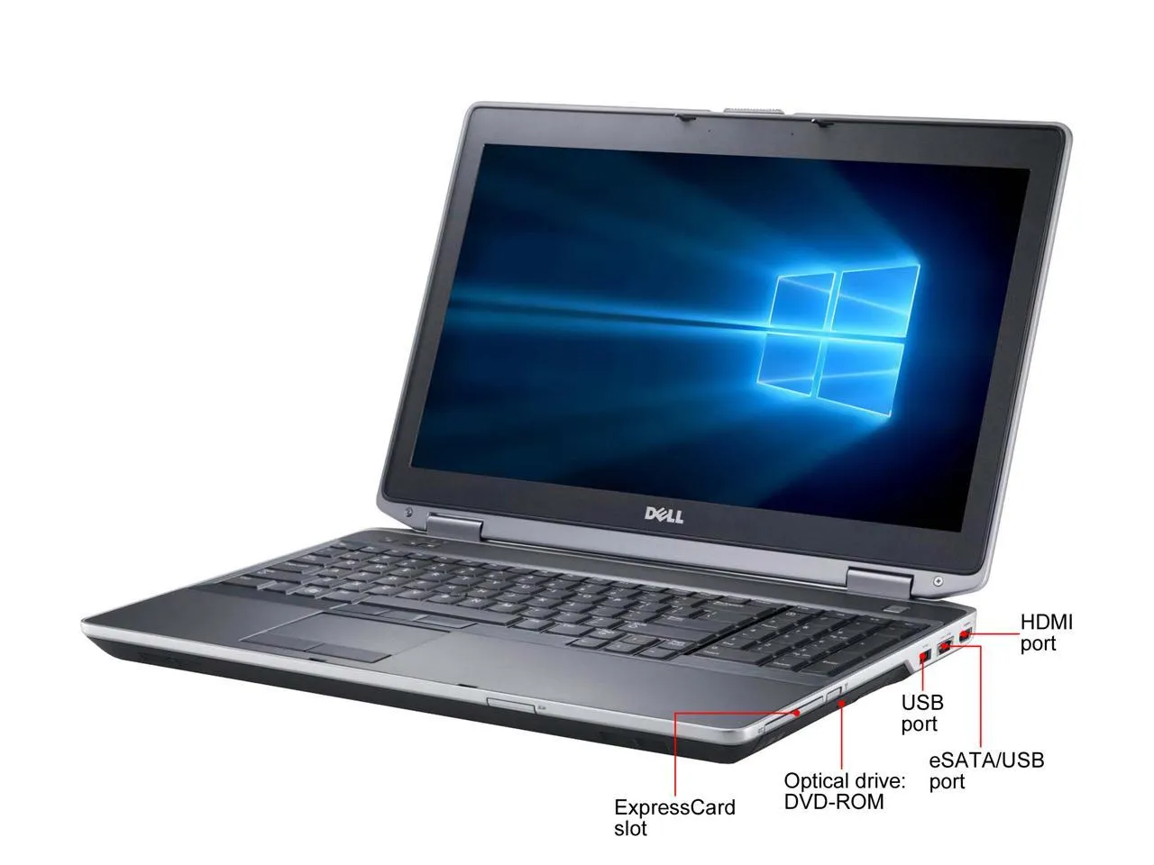 Dell Latitude E6530 15.6" Laptop | Intel Core i5-3320M @ 2.6GHz (3rd Gen), 8GB RAM, 256GB SSD, HDMI DVDRW Windows 10 Pro x64, Grade A (Dell Certified) - 1 Year Warranty
