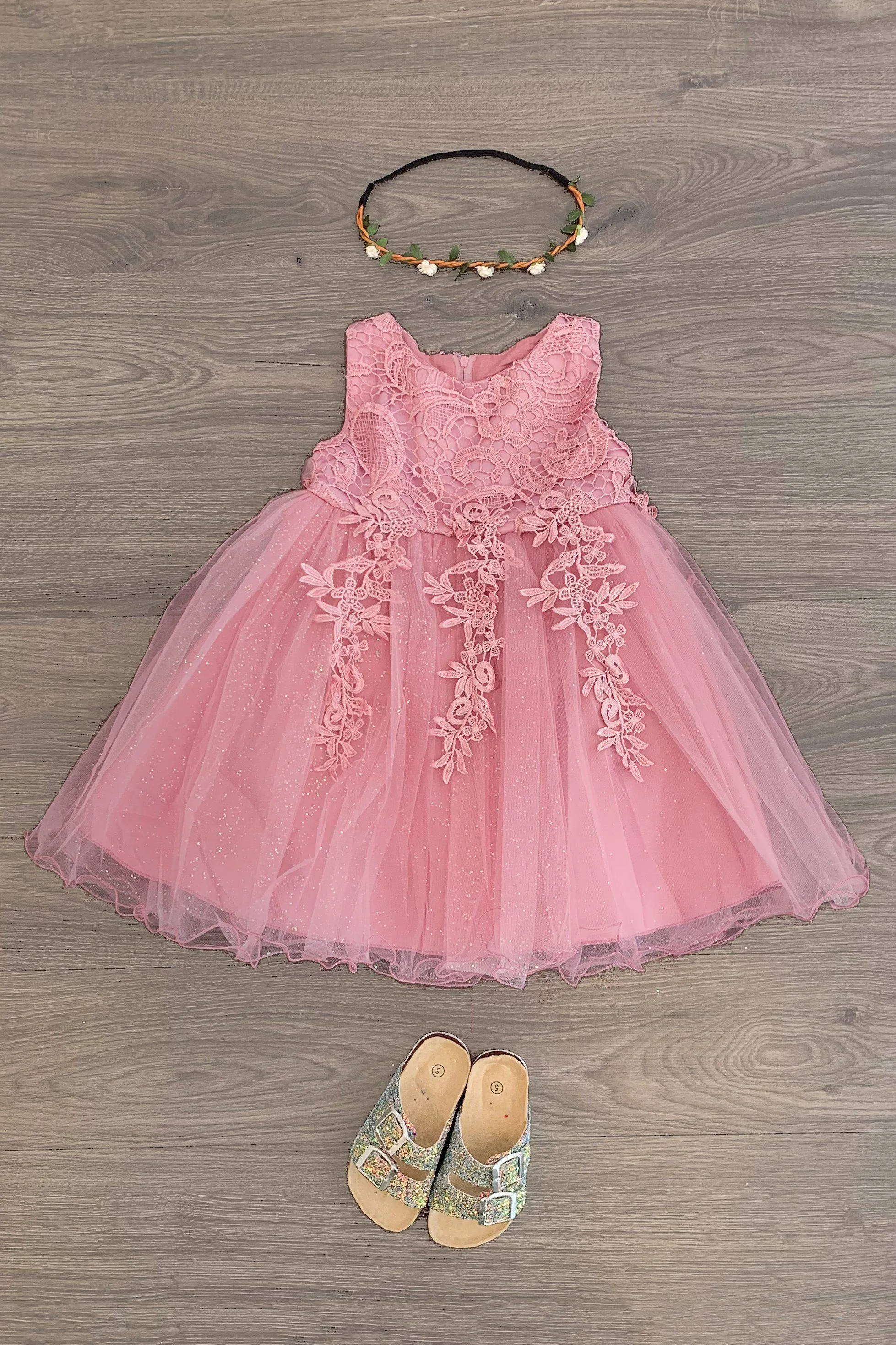 Deluxe Mauve Sparkle Dress