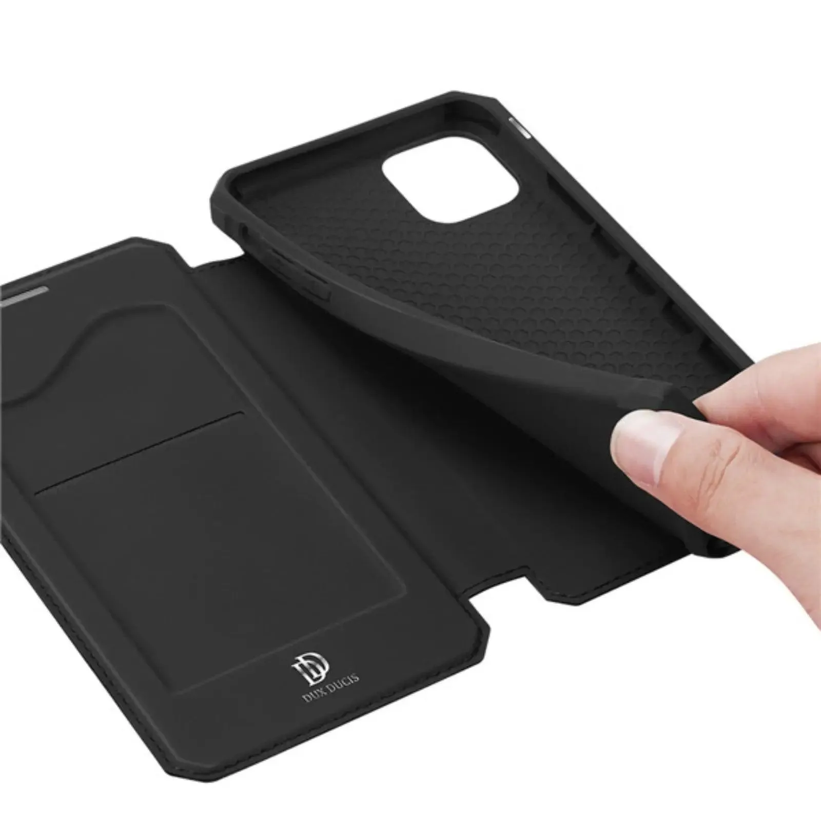 Dux Ducis Skin-x Series Magnetic Flip Case Cover For Iphone 12 / 12 Pro 6.1-black