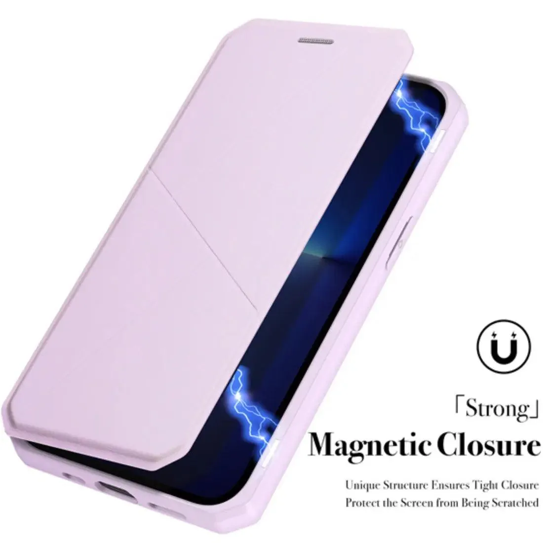 Dux Ducis Skin-x Series Magnetic Flip Case Cover For Iphone 13 Pro-pink