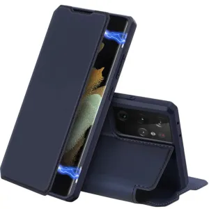 Dux Ducis Skin X Series Magnetic Flip Wallet Samsung Galaxy S21 Ultra - Blue