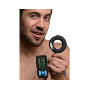 E-stim Pro Silicone Vibrating Cock Ring With Remote Control
