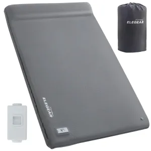 Elegear Double Cotton Sleeping Pad R Value 9.5 Insulated Camping Pad, Gray