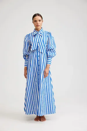 Elle Dress | Sapphire/Milk Stripe