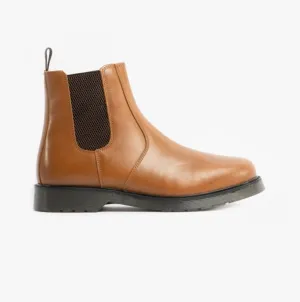 ELLIS Unisex Leather Air Cushioned Dealer Boots Tan