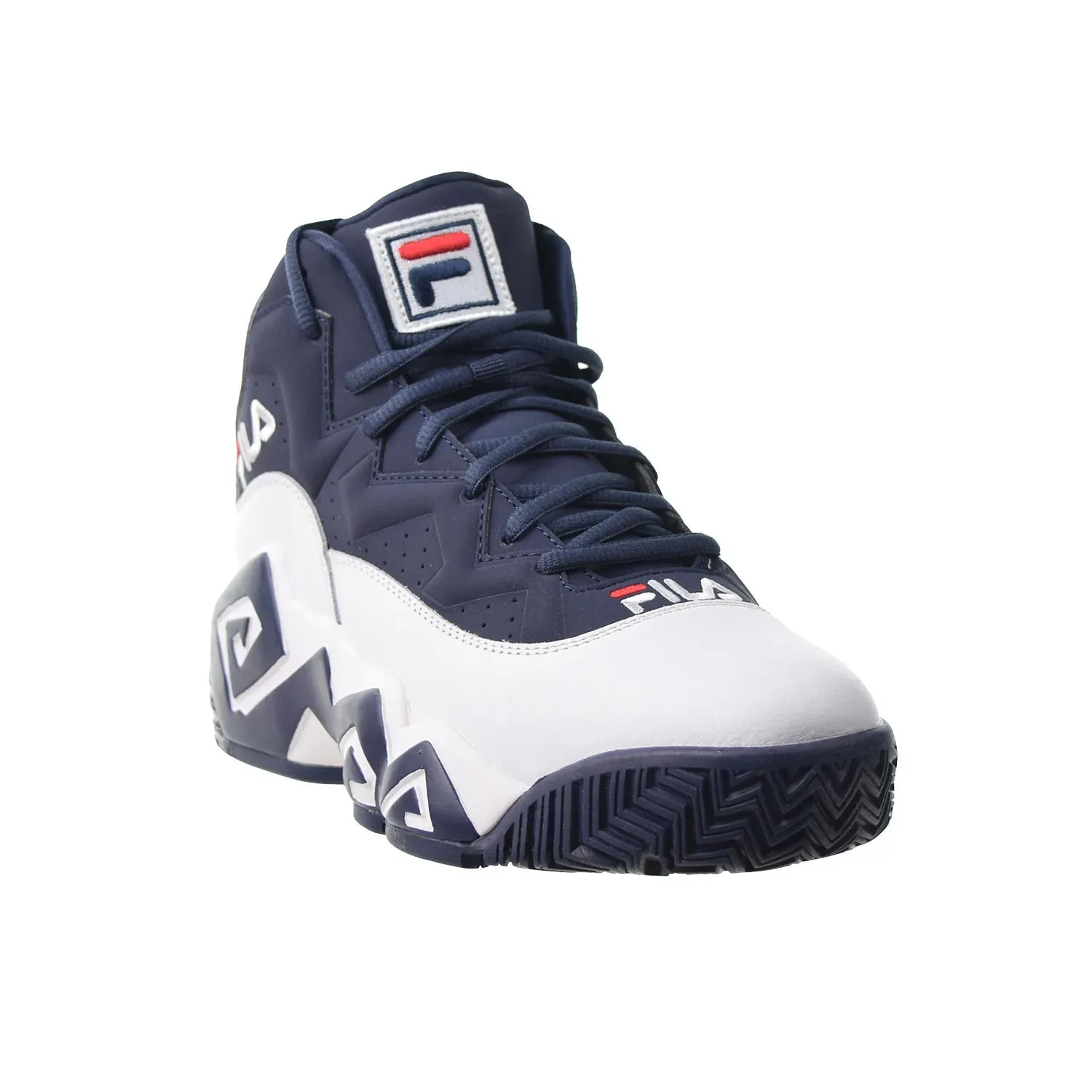 Fila MB High Jamal Mashburn Men's Basketball Shoes White-Navy-Red