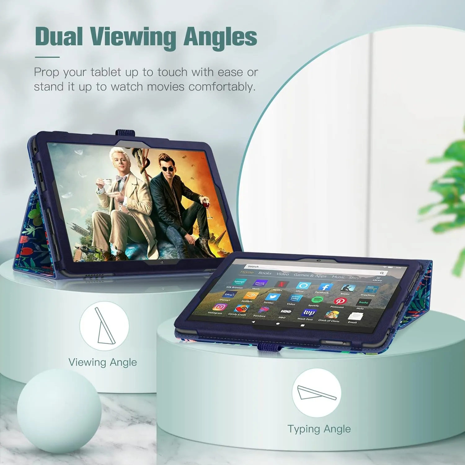 Fire HD 8 / Fire HD 8 Plus (12th/10th Gen, 2024/2022/2020) Folio Case | Fintie