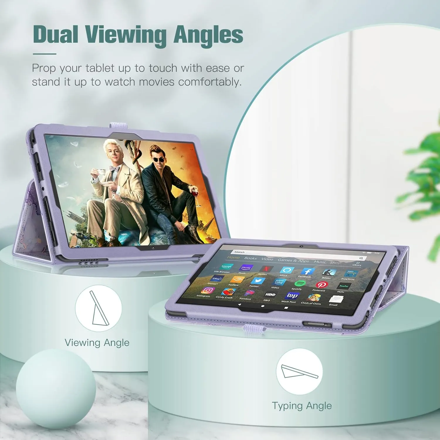 Fire HD 8 / Fire HD 8 Plus (12th/10th Gen, 2024/2022/2020) Folio Case | Fintie