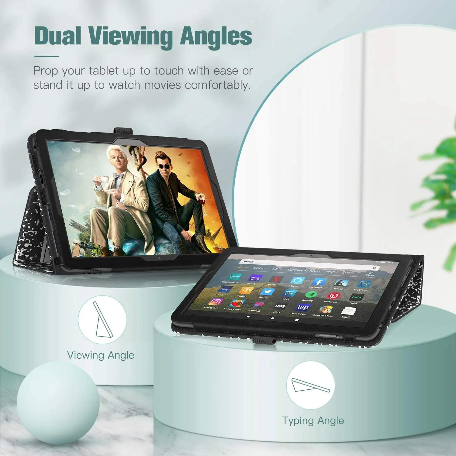 Fire HD 8 / Fire HD 8 Plus (12th/10th Gen, 2024/2022/2020) Folio Case | Fintie
