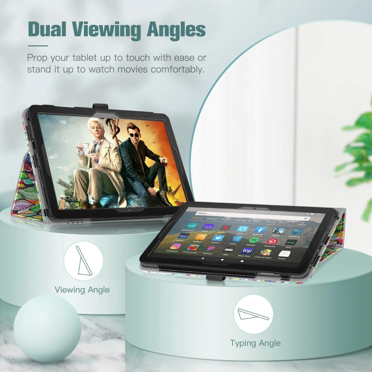 Fire HD 8 / Fire HD 8 Plus (12th/10th Gen, 2024/2022/2020) Folio Case | Fintie
