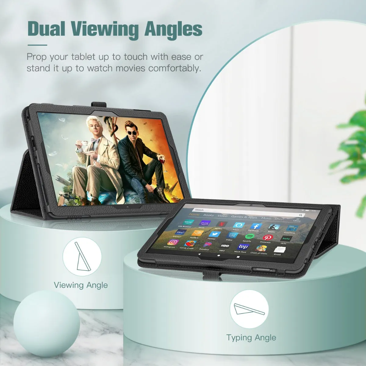 Fire HD 8 / Fire HD 8 Plus (12th/10th Gen, 2024/2022/2020) Folio Case | Fintie