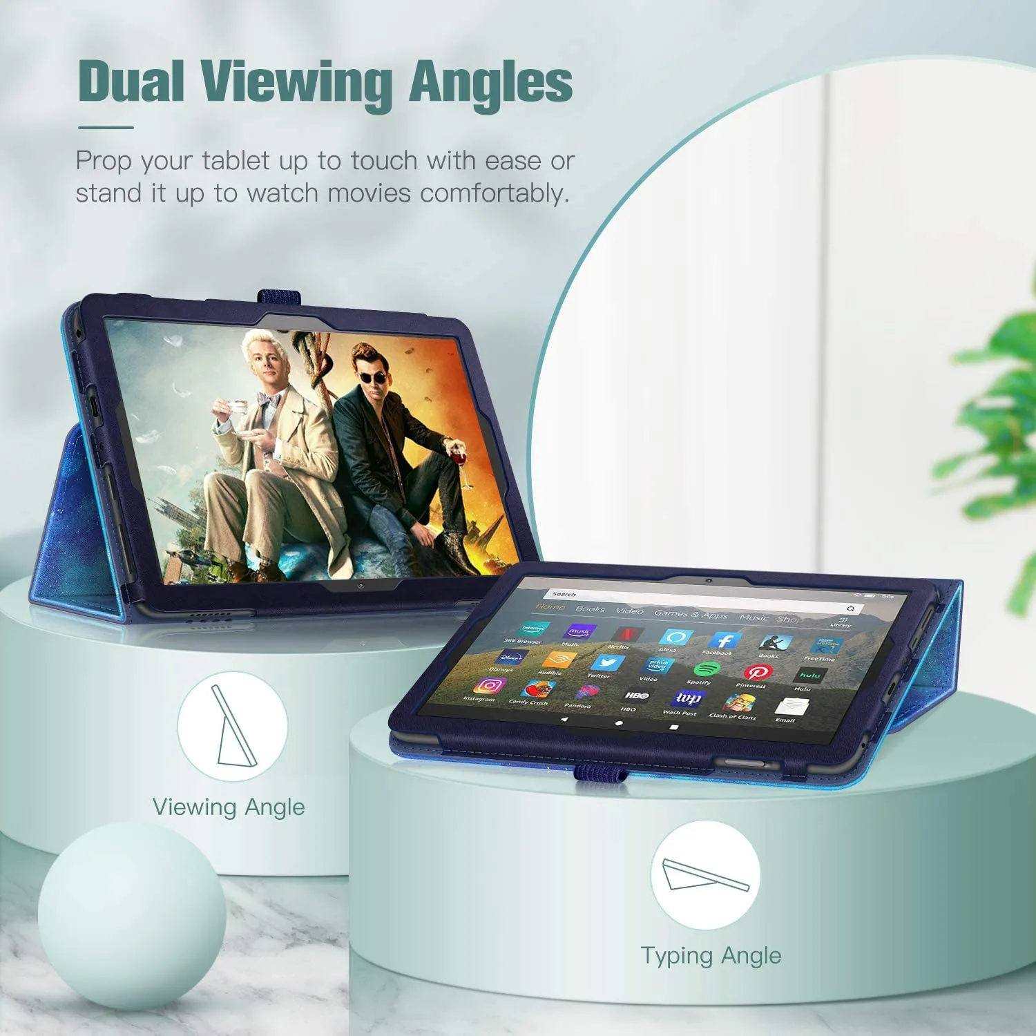 Fire HD 8 / Fire HD 8 Plus (12th/10th Gen, 2024/2022/2020) Folio Case | Fintie