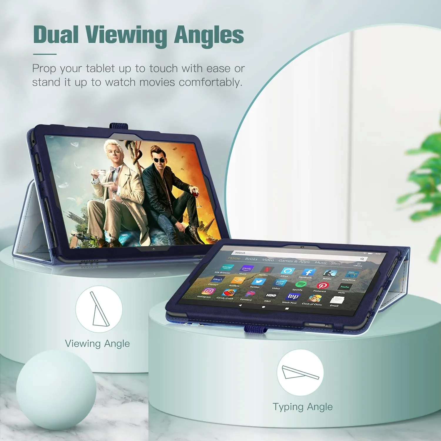 Fire HD 8 / Fire HD 8 Plus (12th/10th Gen, 2024/2022/2020) Folio Case | Fintie