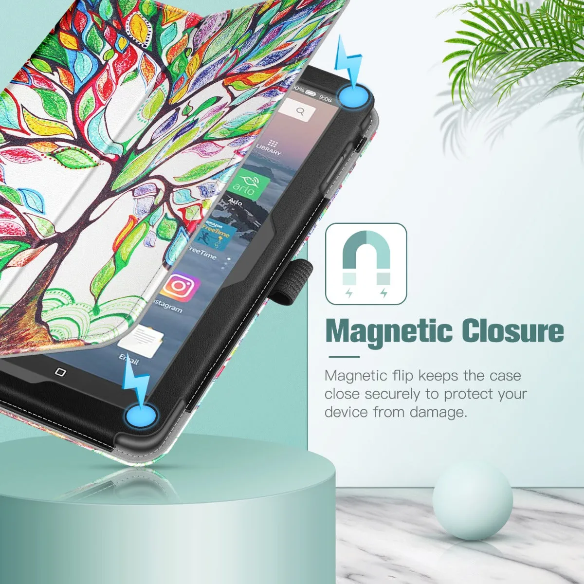 Fire HD 8 / Fire HD 8 Plus (12th/10th Gen, 2024/2022/2020) Folio Case | Fintie