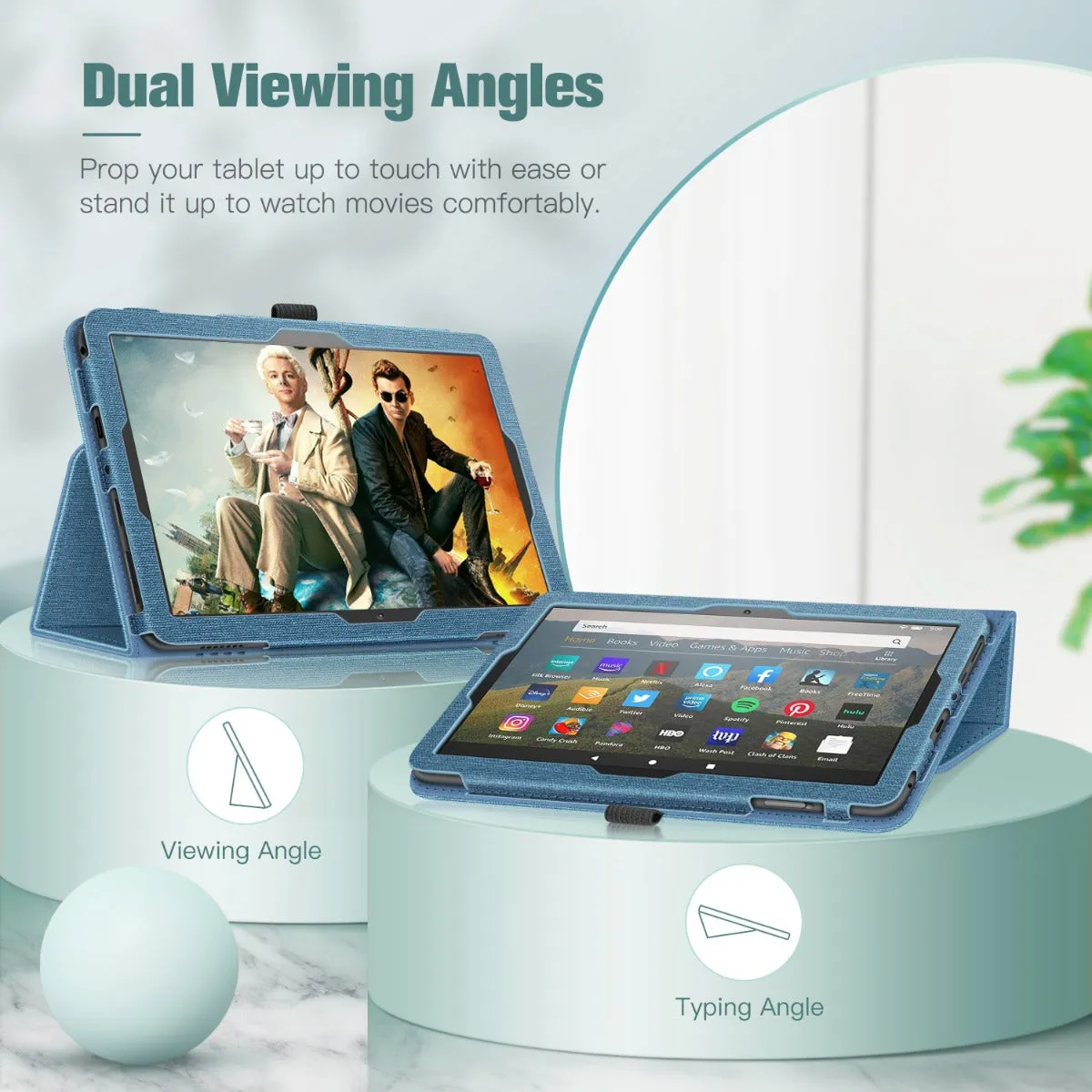 Fire HD 8 / Fire HD 8 Plus (12th/10th Gen, 2024/2022/2020) Folio Case | Fintie