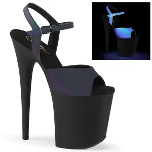 FLAMINGO-809REFL Blacklight Reactive Sexy Platform Sandal