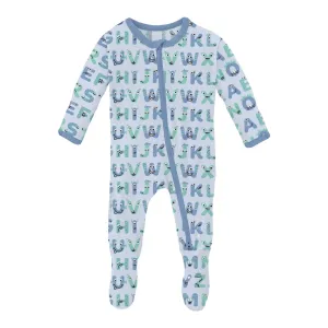 Footie with Zipper - Dew ABC Monsters
