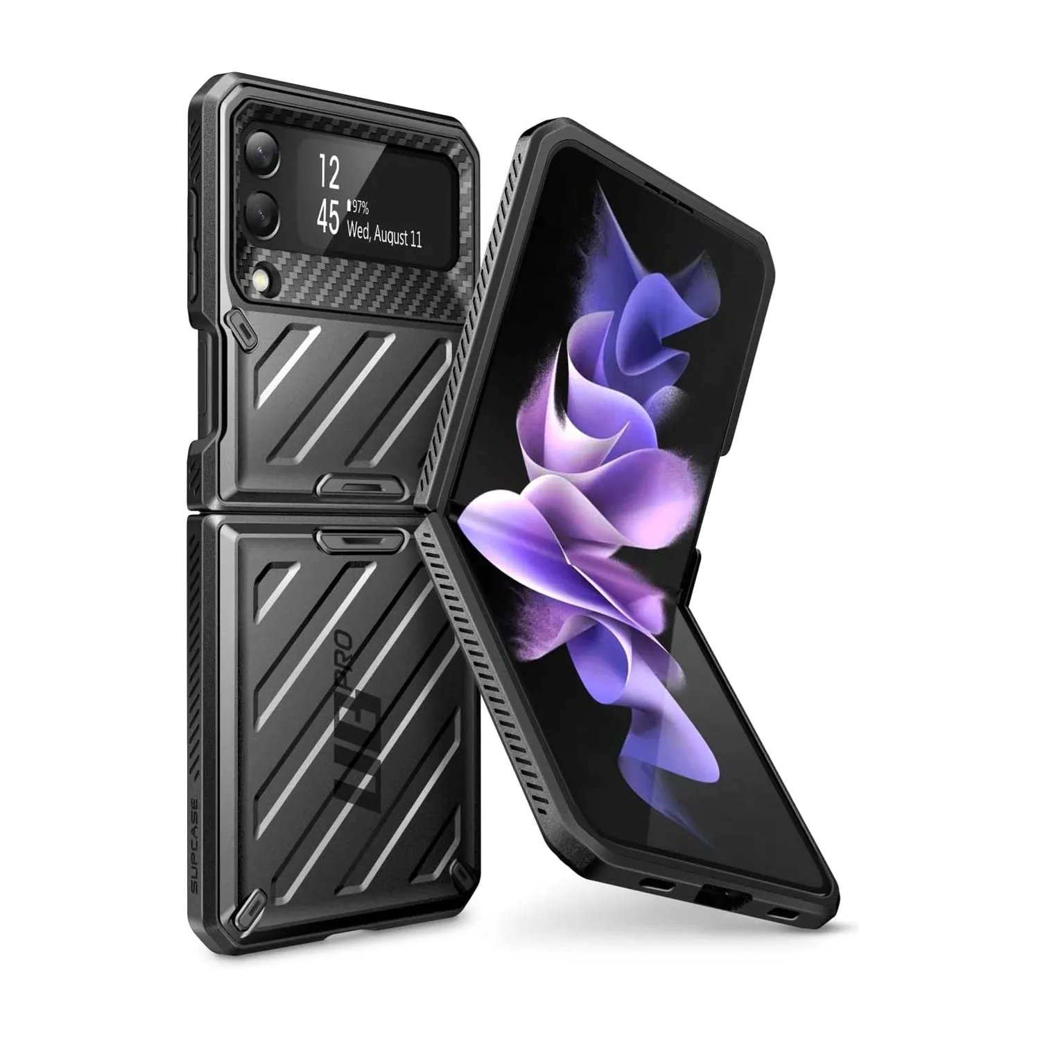 Galaxy Z Flip3 Unicorn Beetle PRO Rugged Case with Belt Clip-Black