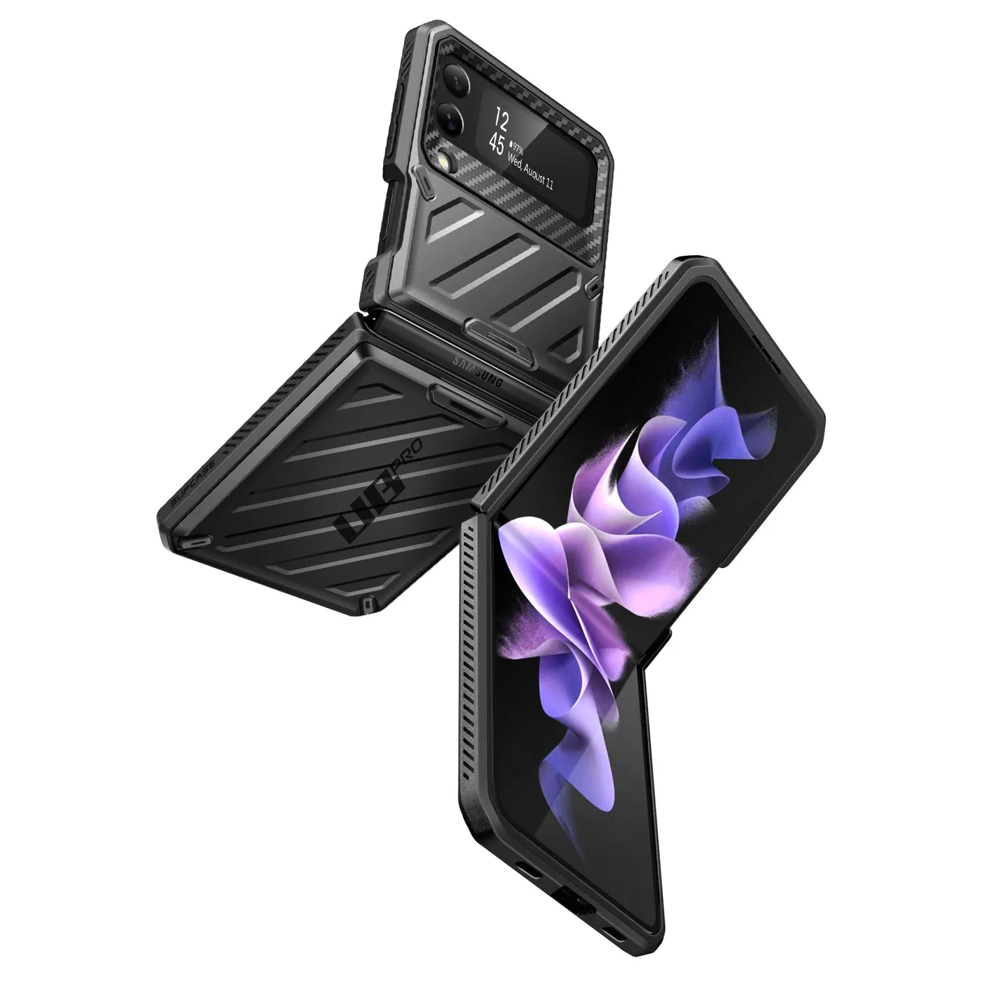 Galaxy Z Flip3 Unicorn Beetle PRO Rugged Case with Belt Clip-Black
