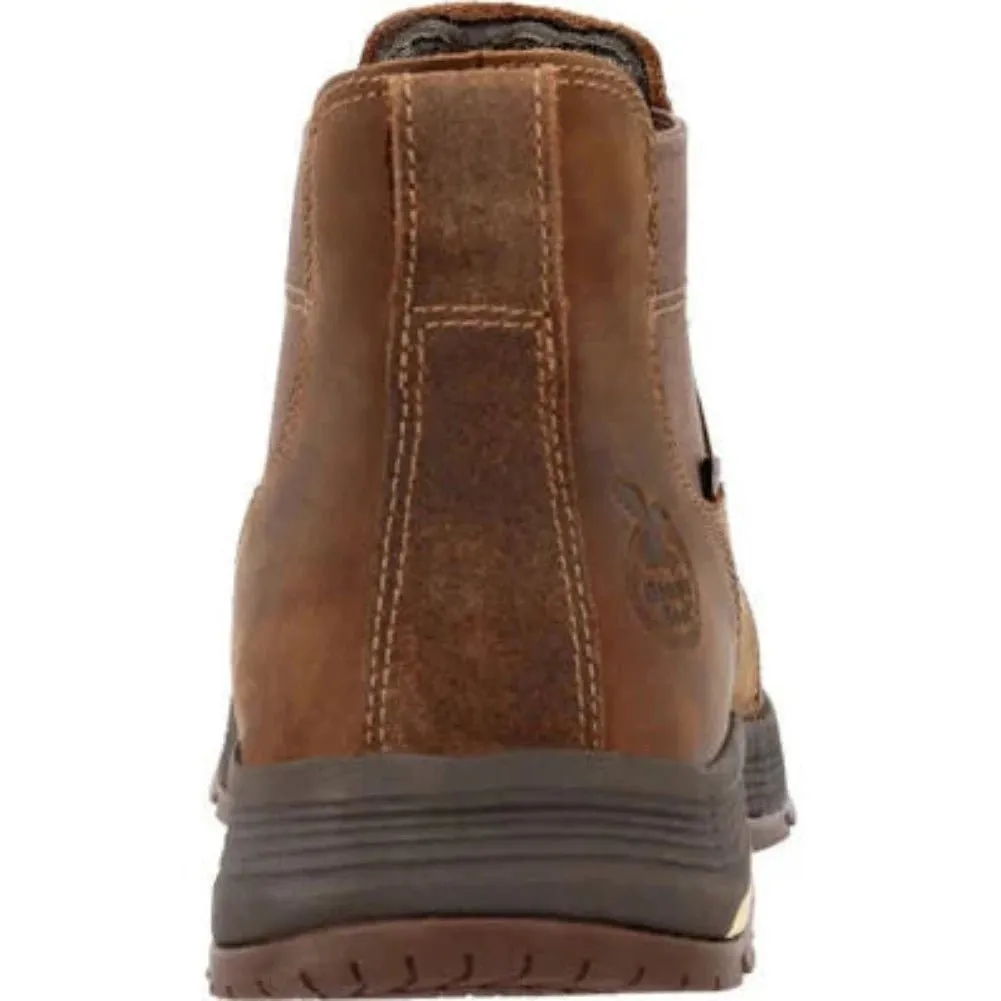 Georgia Boot Athens Superlyte Men's Waterproof Work Chelsea Boots Gb00548 In Brown