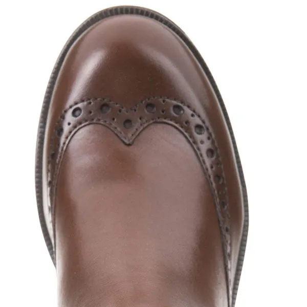 Geox J Agata Dark Tan Chelsea Ankle Boots
