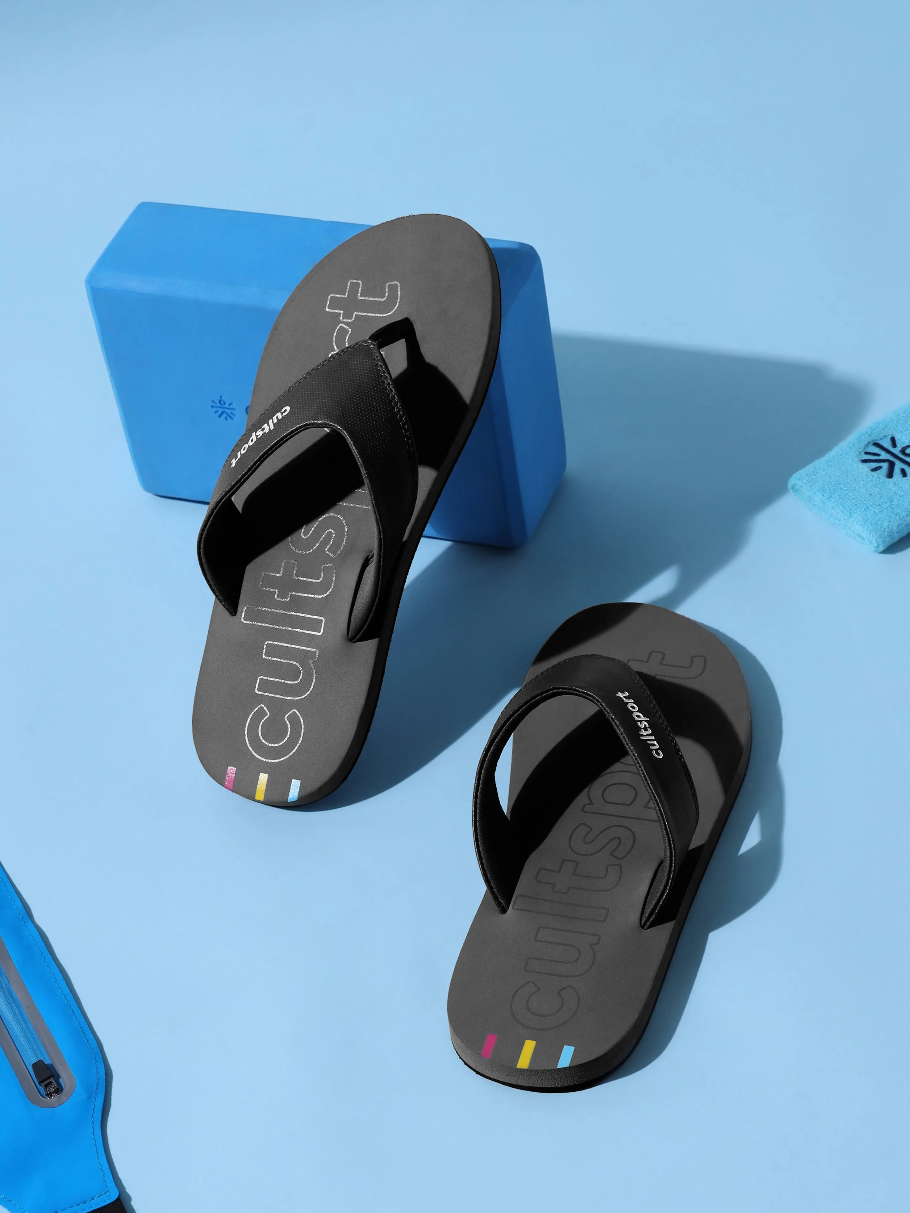 Glide Sweat Absorbing EVA Flip Flops - Dark Grey