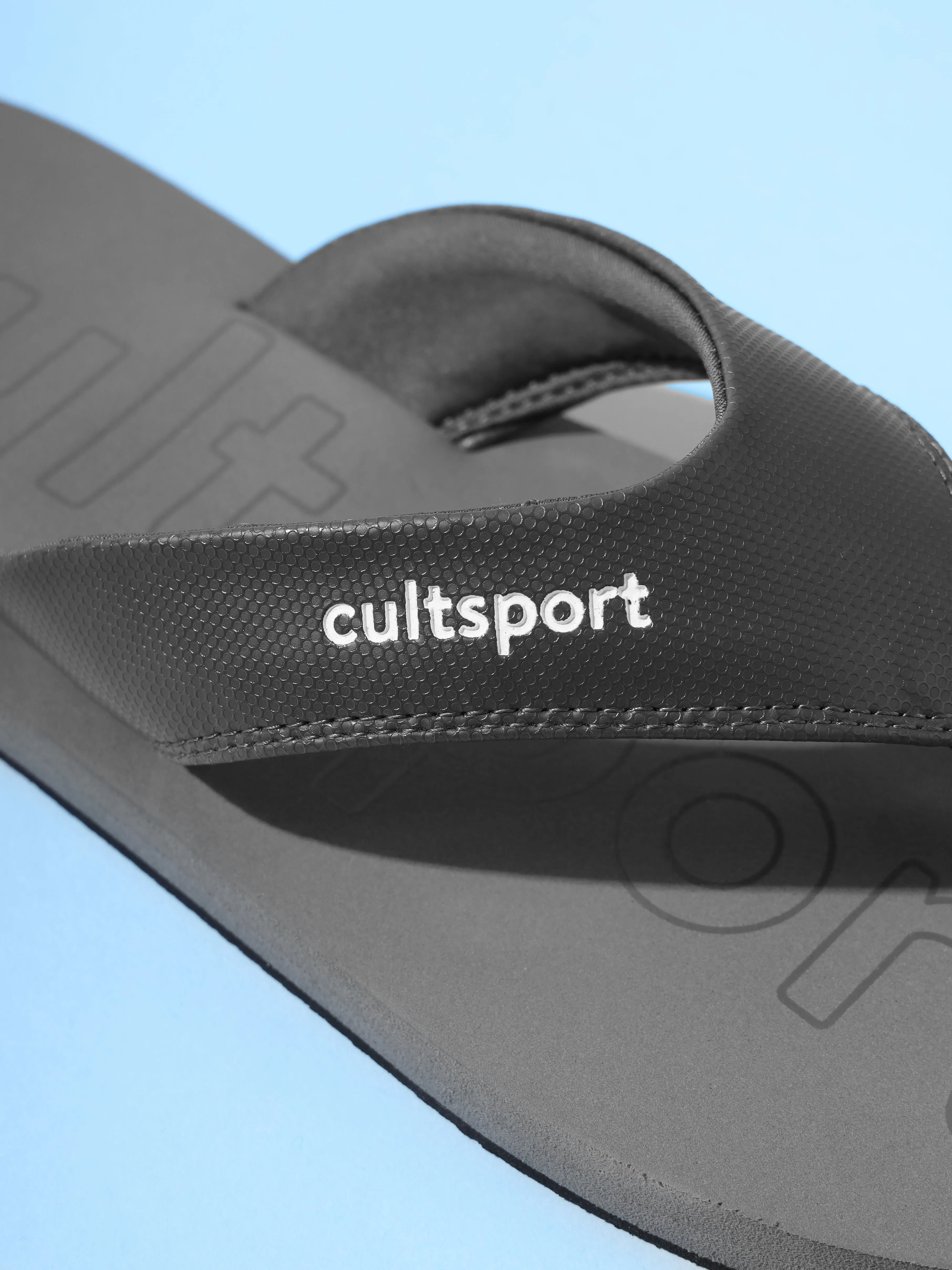 Glide Sweat Absorbing EVA Flip Flops - Dark Grey