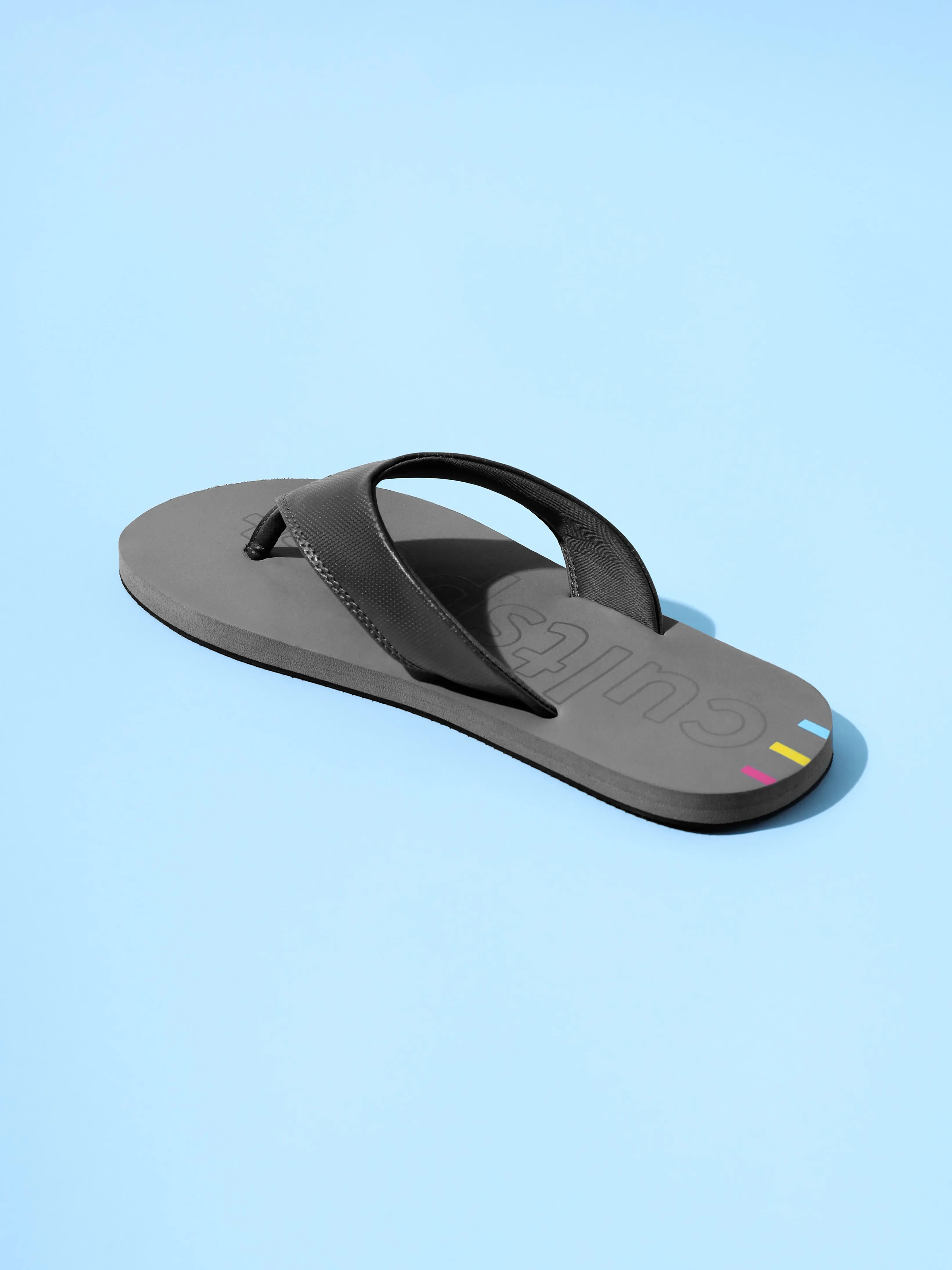Glide Sweat Absorbing EVA Flip Flops - Dark Grey