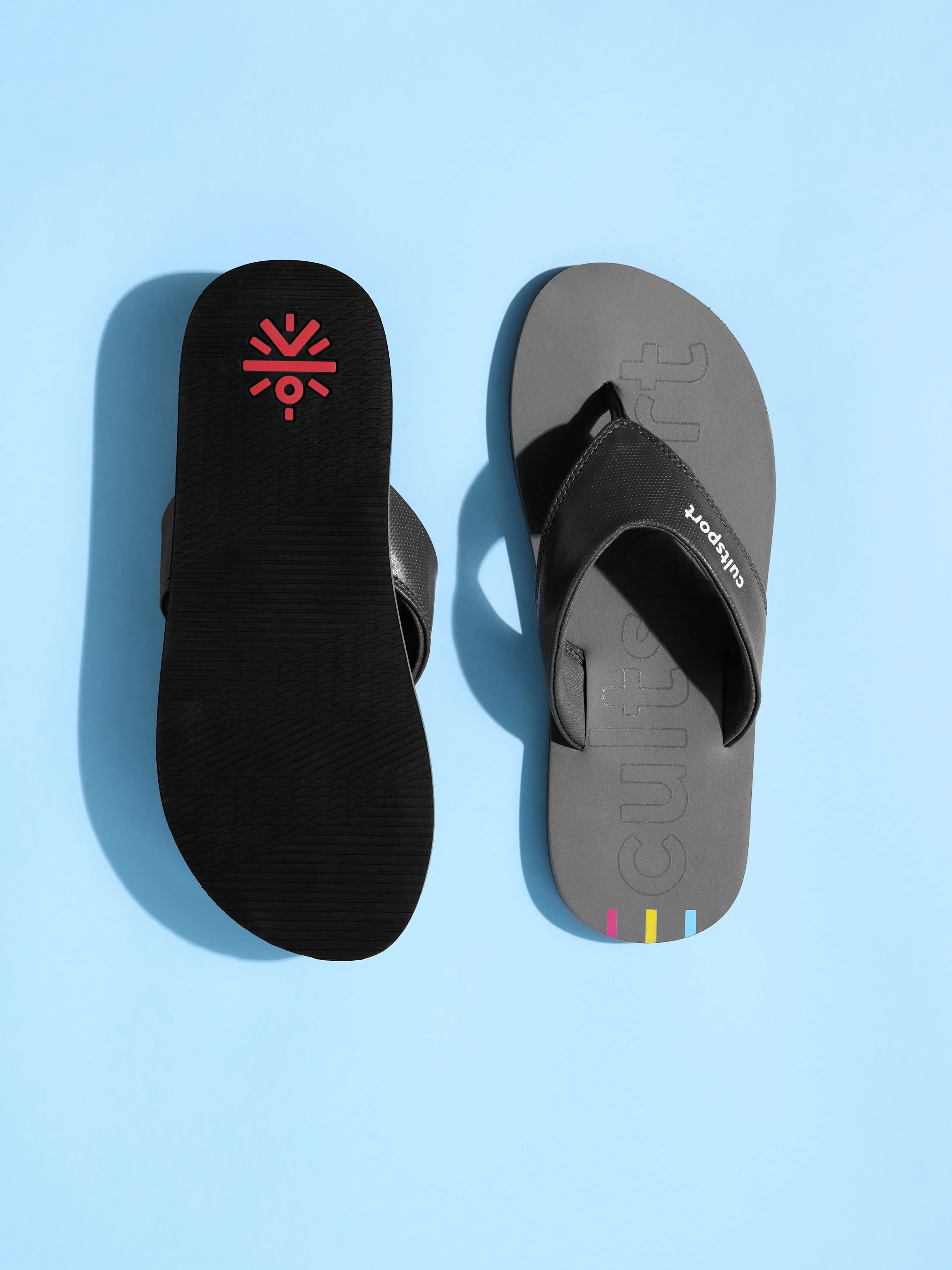 Glide Sweat Absorbing EVA Flip Flops - Dark Grey