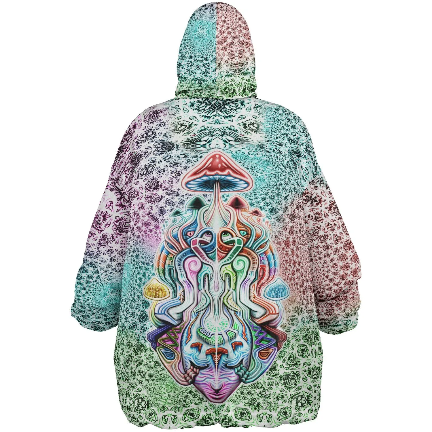 GOD SOURCE BUTTERFLY Reversible Snug Hoodie -SALVIA DROID