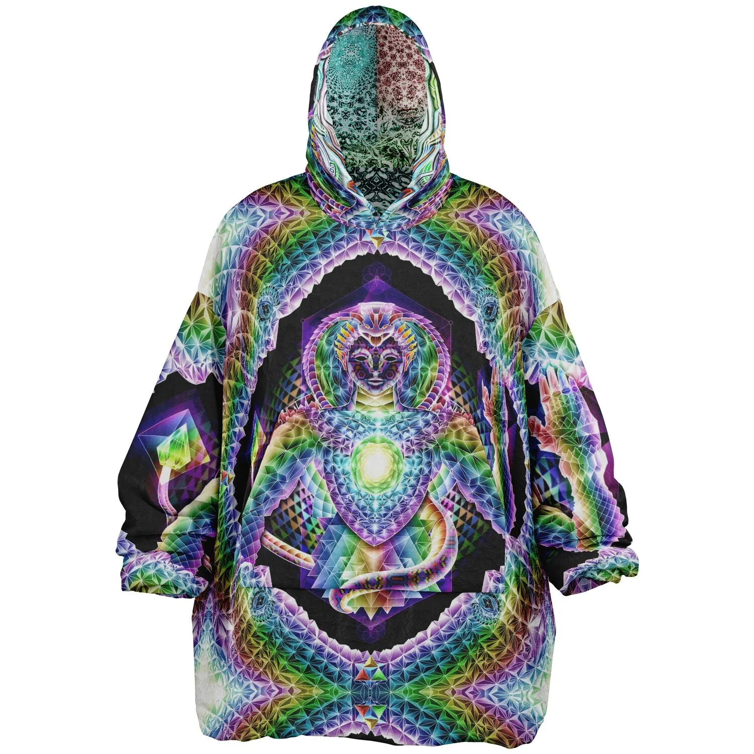 GOD SOURCE BUTTERFLY Reversible Snug Hoodie -SALVIA DROID
