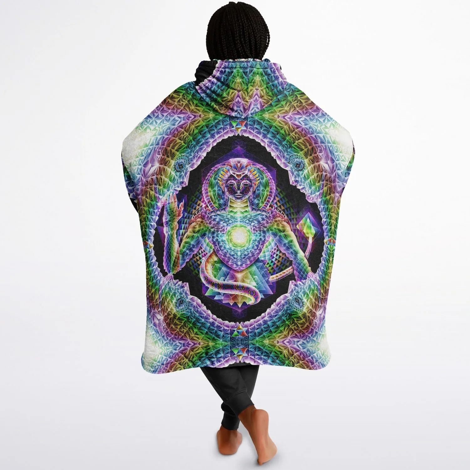 GOD SOURCE BUTTERFLY Reversible Snug Hoodie -SALVIA DROID
