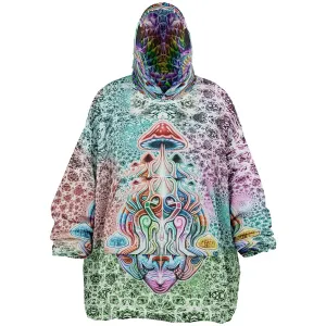 GOD SOURCE BUTTERFLY Reversible Snug Hoodie -SALVIA DROID