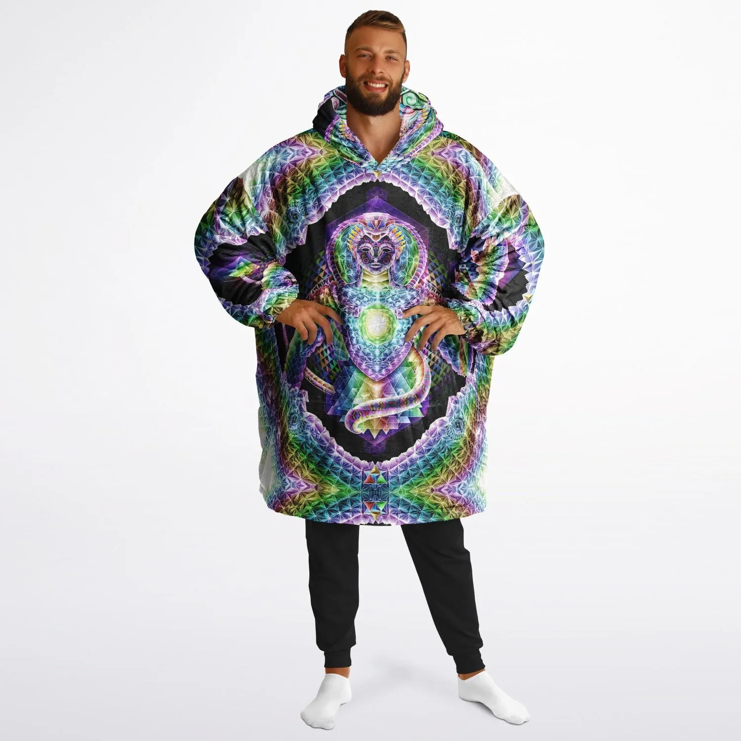 GOD SOURCE BUTTERFLY Reversible Snug Hoodie -SALVIA DROID