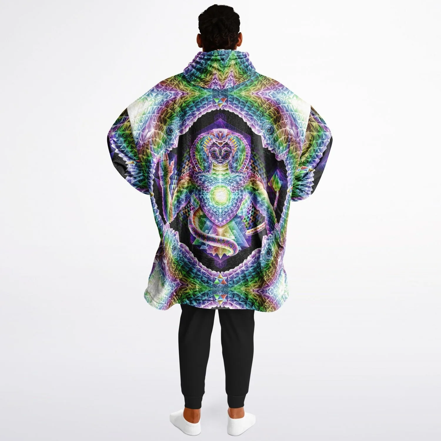 GOD SOURCE BUTTERFLY Reversible Snug Hoodie -SALVIA DROID