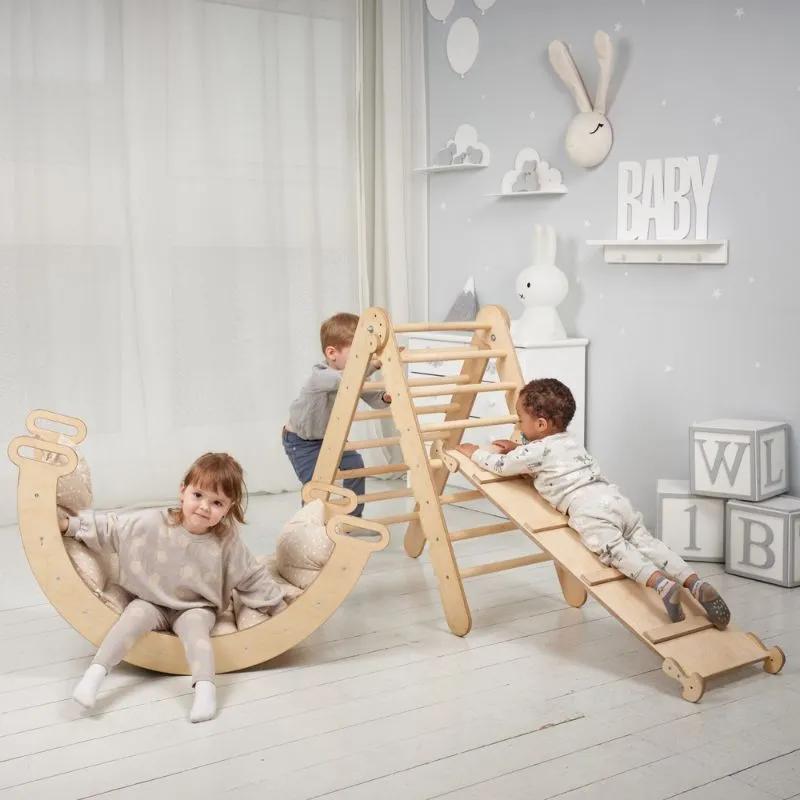 Goodevas 3 in 1 Montessori Climbing Set -Beige