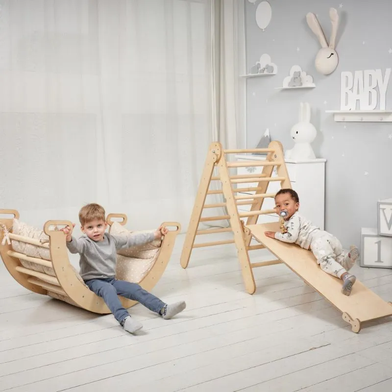 Goodevas 3 in 1 Montessori Climbing Set -Beige