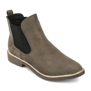 Grey Glitter Detail Chelsea Boot