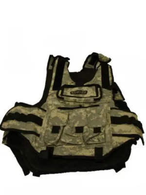 GxG Tactical Paintball Vest - Digital Camo Woodland/Green