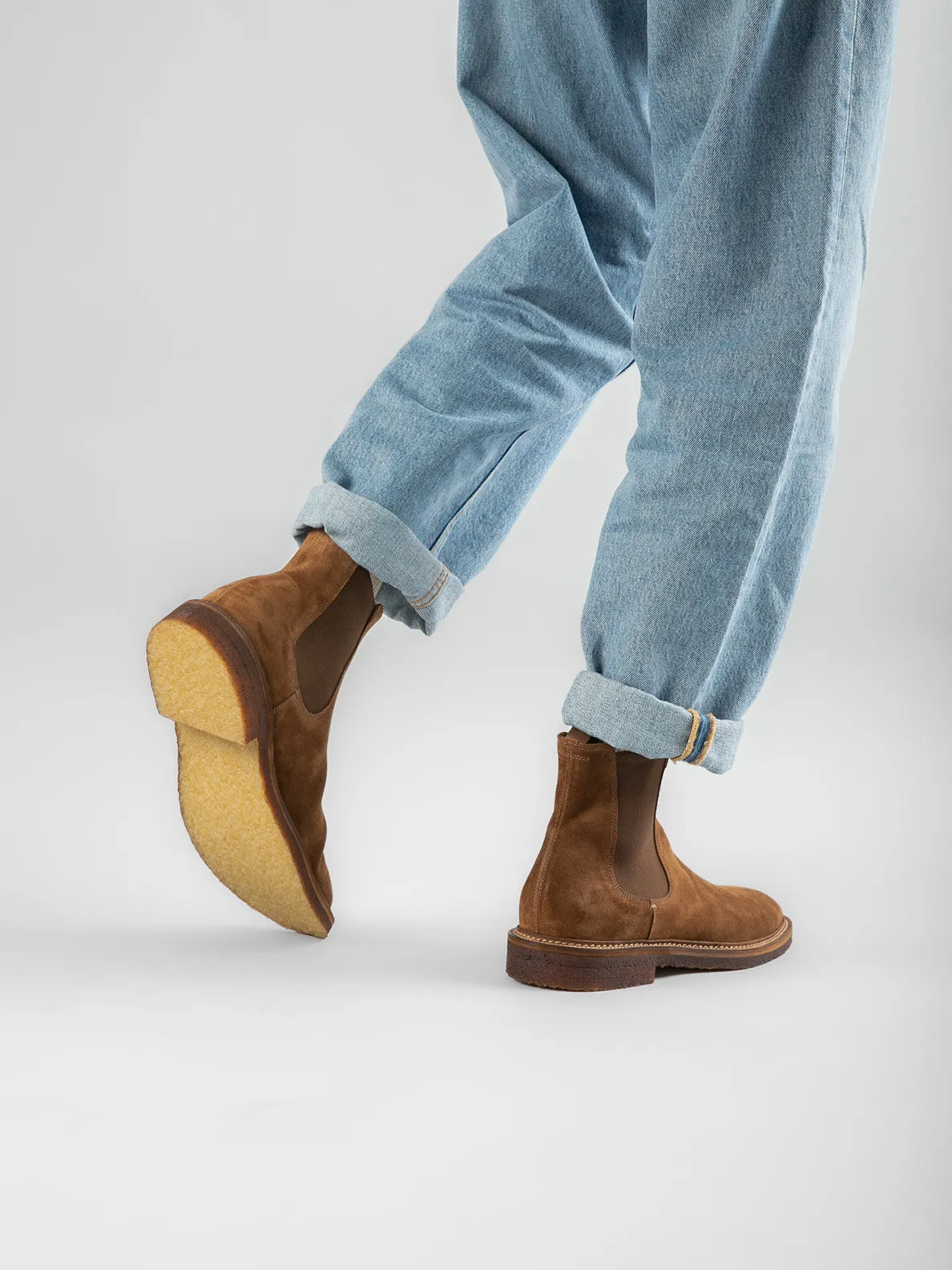 HOPKINS CREPE 117 Alce - Taupe Suede Chelsea Boots