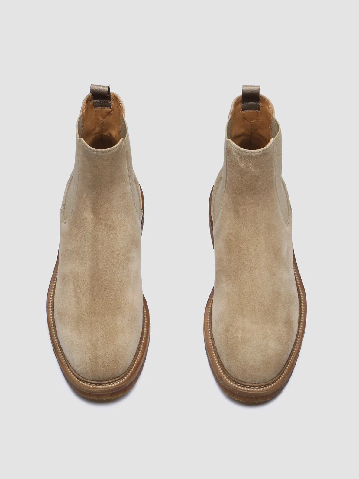 HOPKINS CREPE 117 Alce - Taupe Suede Chelsea Boots
