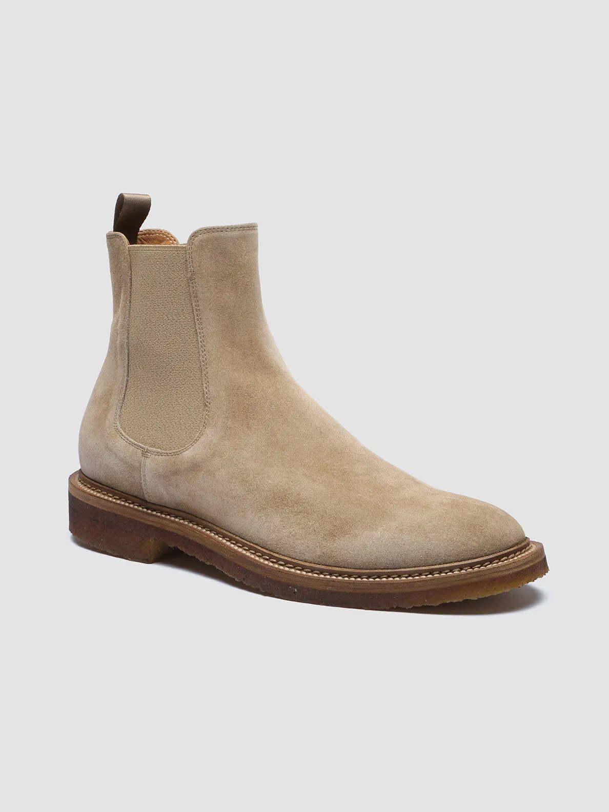 HOPKINS CREPE 117 Alce - Taupe Suede Chelsea Boots