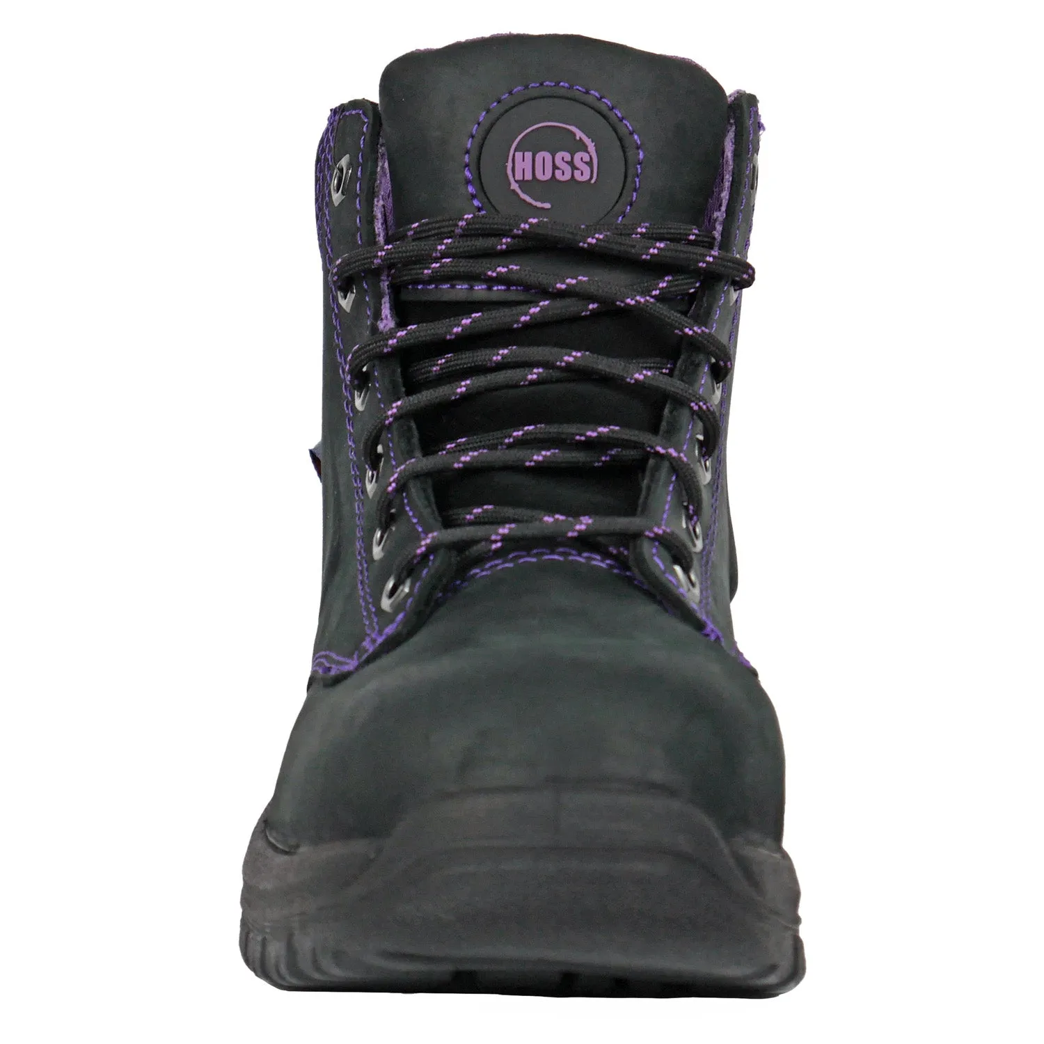 Hoss Boots Womens Vienna Black/Brown Leather Full-Grain Work Boots
