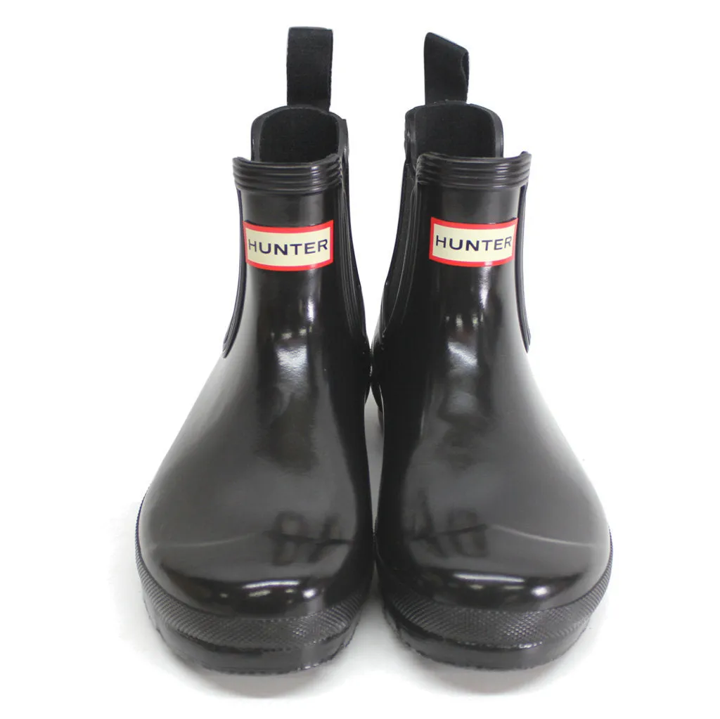 Hunter Womens Boots Original Chelsea Gloss Ankle Wellingtons Rubber - UK 5