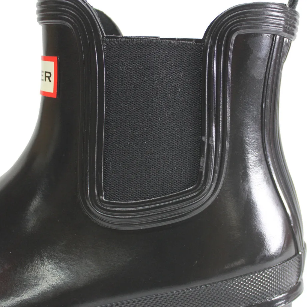 Hunter Womens Boots Original Chelsea Gloss Ankle Wellingtons Rubber - UK 5
