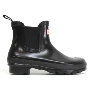 Hunter Womens Boots Original Chelsea Gloss Ankle Wellingtons Rubber - UK 5