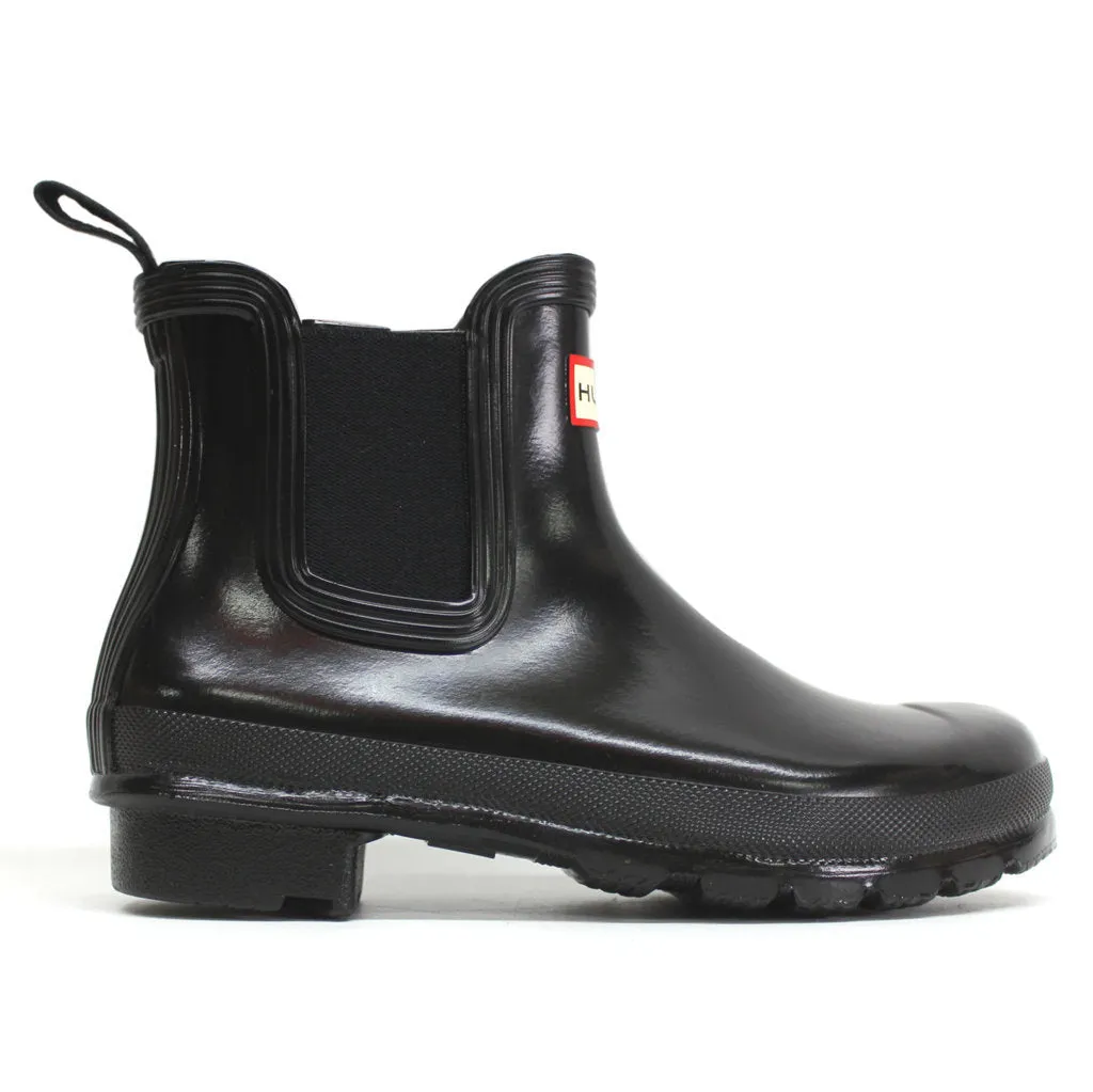 Hunter Womens Boots Original Chelsea Gloss Ankle Wellingtons Rubber - UK 5