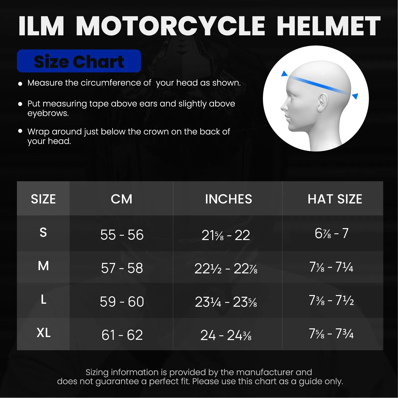 ILM Full Face Motorcycle Helmet Model 317