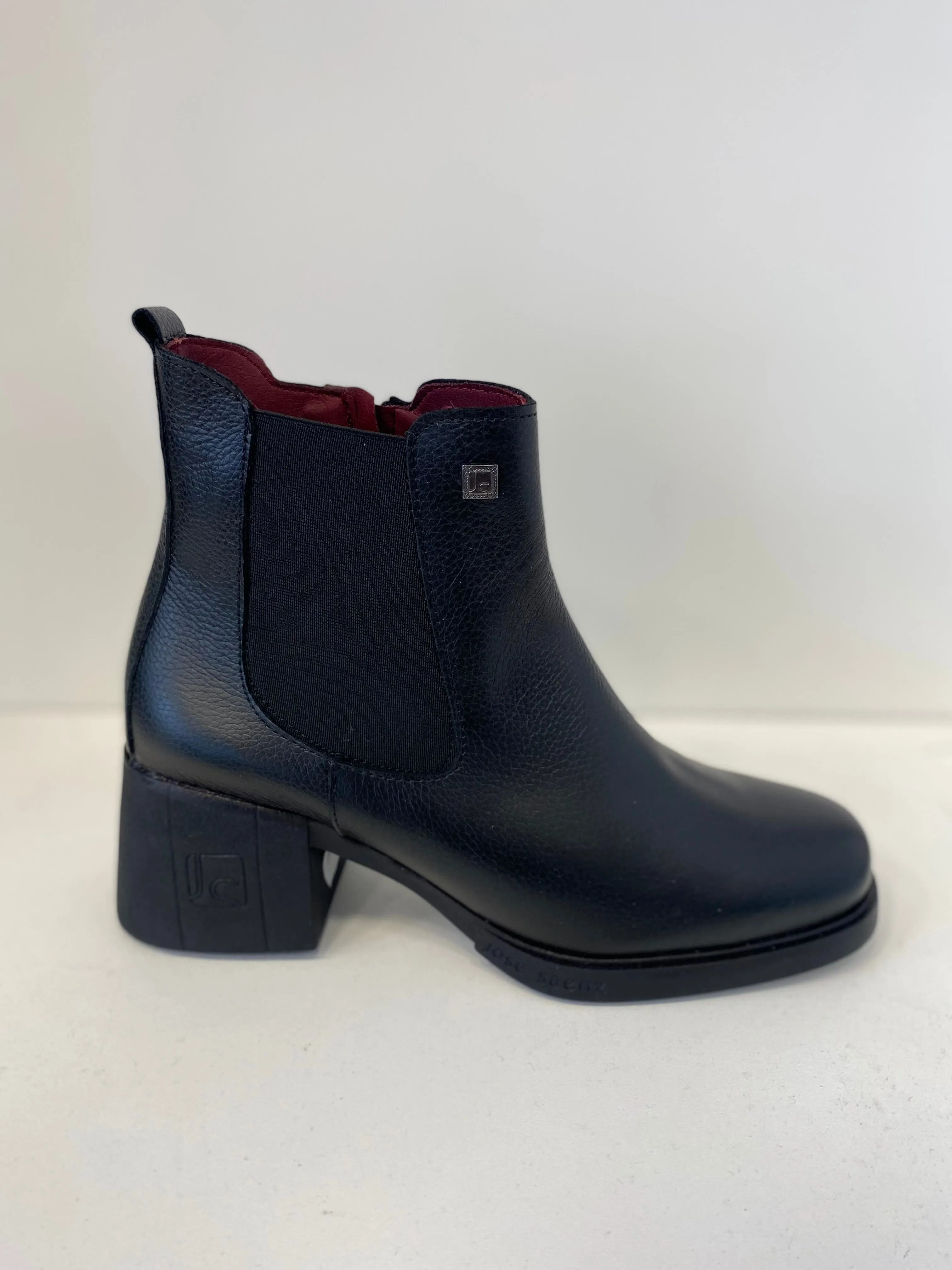 Jose Saenz Leather Black Chelsea Ankle Boot