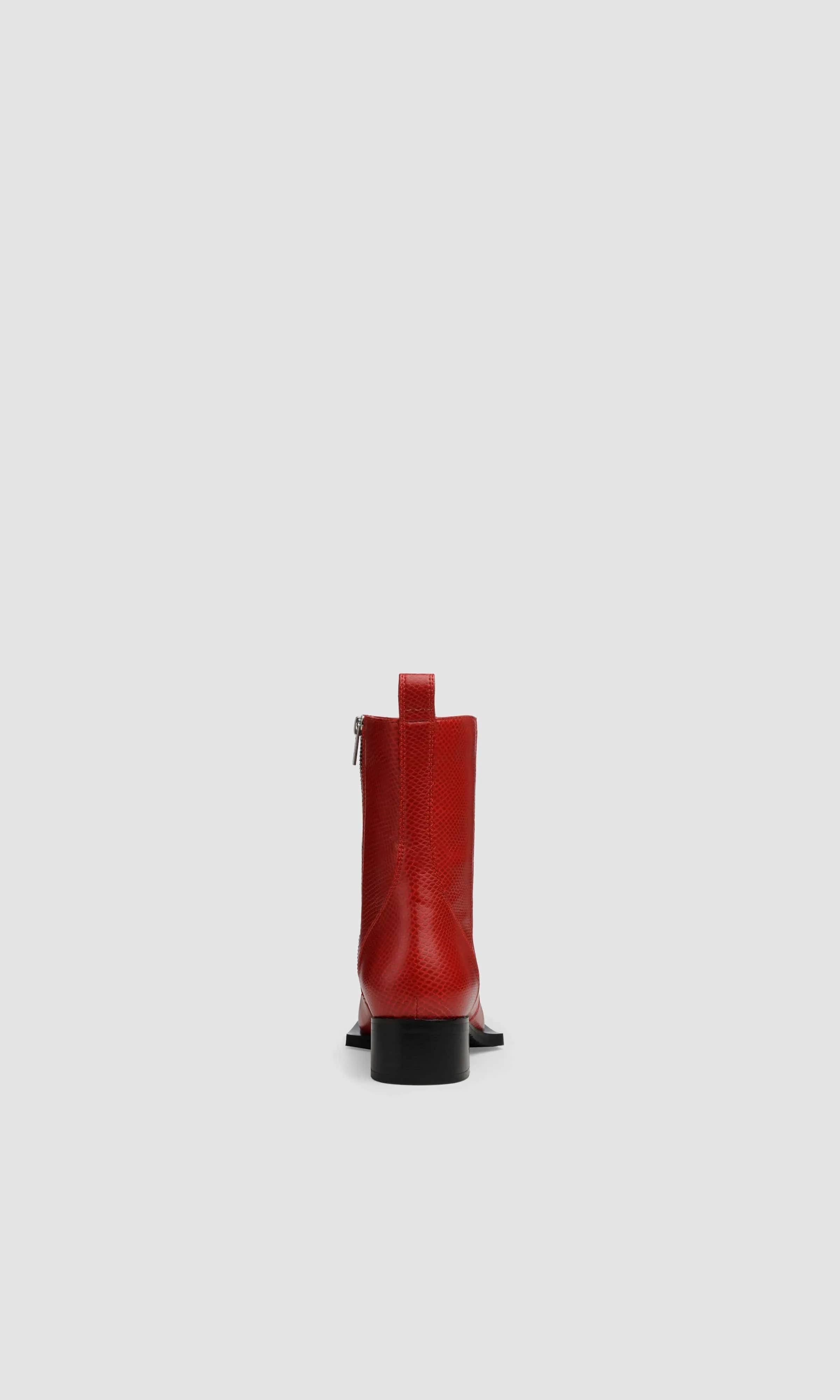 Karel Vegan Apple Leather Ankle Boots | Ruby Red